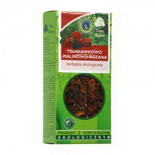 HERBATKA TRUSKAWKOWO - MALINOWO - RÓŻANA BIO 100 g - DARY NATURY