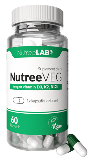 NUTREEVEG suplement dla vegan D3+K2+B12 60szt