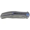 Nóż składany WE Knife Zonda Gray Hand Rubbed Titanium / Marble Carbon Fiber, Gray Hand Rubbed CPM 20CV by Kellen Bogardus (WE22016-4)