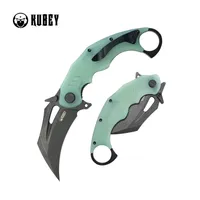 Nóż składany Kubey Wrath Jade G10, Blackwashed 14C26N by MUZI Design (KU261K) 