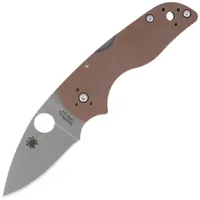 Nóż składany Spyderco Lil' Native Back Lock Sprint Run Brown G-10, Stonewashed CPM 15V by Eric Glesser (C230MBGPBN15V) 