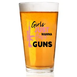 Szklanka do piwa - GIRLS JUST WANT GUNS