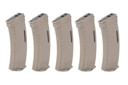 Zestaw 5 magazynków EMM AK MOD1 Mid-Cap na 130/30 kulek do AK - FDE