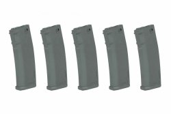 S-Mag - Zestaw 5 magazynków Hi-Cap na 380 kulek - Chaos Grey