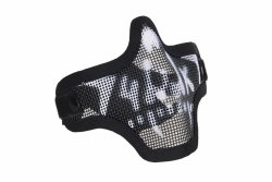 Maska typu Stalker z czaszką - Czarno-Biała