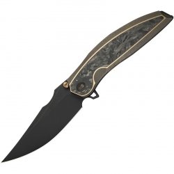 Nóż Quinseris Bronze Titanium/Shredded Carbon Fiber (WE23093-2)