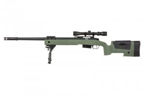 Specna Arms - Replika SA-S03 z lunetą i dwójnogiem - olive