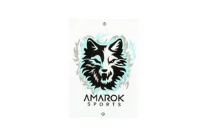 Naklejka AMAROK 5x4.5cm Biała