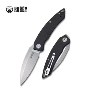 Nóż Kubey Knife Leaf Black G10, Bead Blasted AUS-10 by Tiguass (KU333A)