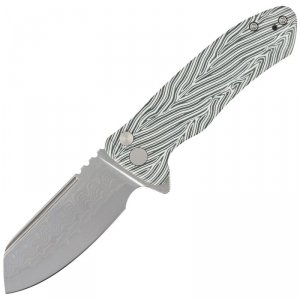 Nóż składany Creon White/Green Damascus (KU336A)