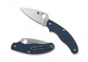 Nóż składany Spyderco UK Penknife Cobalt Blue FRN, Satin Plain CPM SPY27 by Sal Glesser (C94PCBL)
