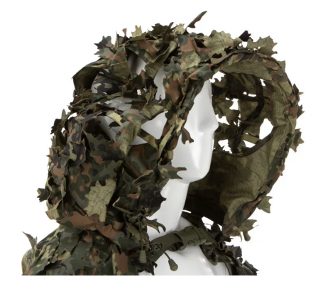 Kaptur Snajperski z Liśćmi - Flecktarn