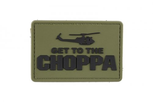 Naszywka 3D - Get to the Choppa - oliwkowa