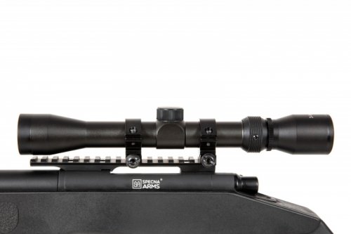 Specna Arms - Replika SA-S02 CORE z lunetą i dwójnogiem - czarna