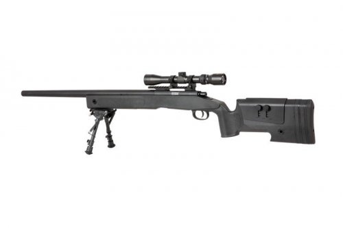 Specna Arms - Replika SA-S02 CORE z lunetą i dwójnogiem - czarna