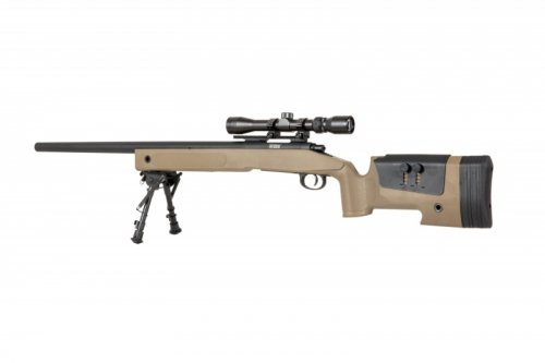 Specna Arms - Replika SA-S02 z lunetą i dwójnogiem - TAN