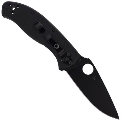 Nóż Spyderco Tenacious G-10 Black / Black Blade Plain (C122GBBKP)