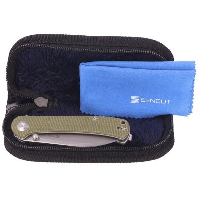 Nóż składany Sencut Scepter Olive Micarta, Stonewashed 9Cr18MoV (SA03E)
