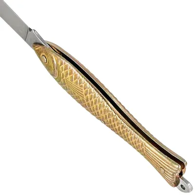 Nóż składany Mikov Fishlet 130 Gold, Stonewashed (130-NZn-1/ZL STONEWASHED)