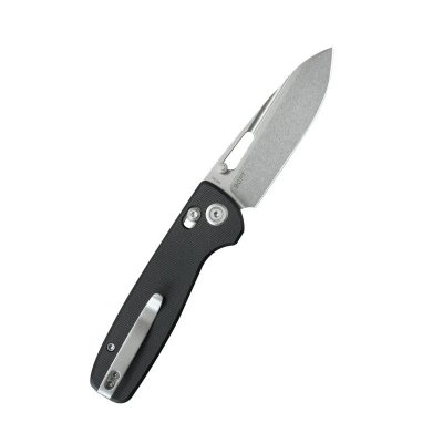 Nóż składany Kubey Bluff Black G10, Sandblasted 14C28N by Garet Caronna (KU248F)