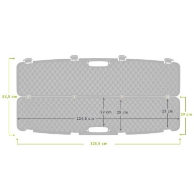 Kufer na bron Megaline 125x25x11cm czarny z zamkiem
