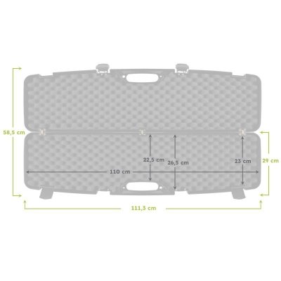 Kufer na bron Megaline 110x25x11cm czarny na szyfr