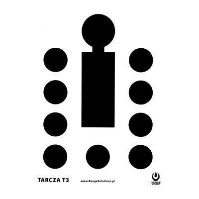Tarcza strzelecka Range Solutions T3 - Bulinek 50szt.