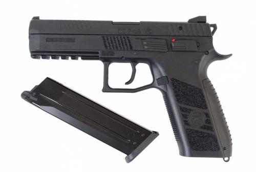 Replika CZ P-09 Metal Slide (17657) czarna + Walizka 