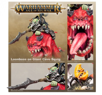 Gloomspite Gitz - Loonboss on Giant Cave Squig