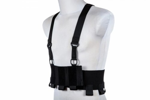Kamizelka Low-Vis typu Chest Rig - Czarna
