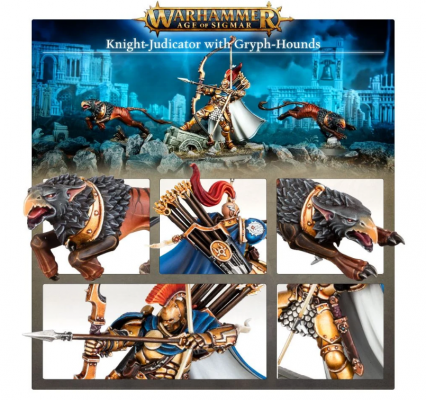 Stormcast Eternals - Knight-Judicator with Gryph-hounds