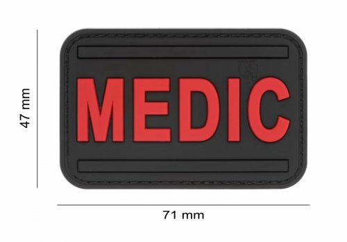 Naszywka - Medic Rubber Patch Blackmedic