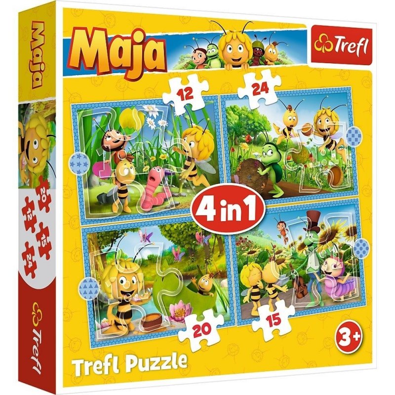 Puzzle 4w1 Trefl T-34356 Pszczółka Maja
