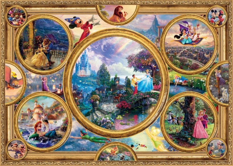 Puzzle 2000 Schmidt 59607 Thomas Kinkade - Bohaterowie Bajek Disneya - Disney