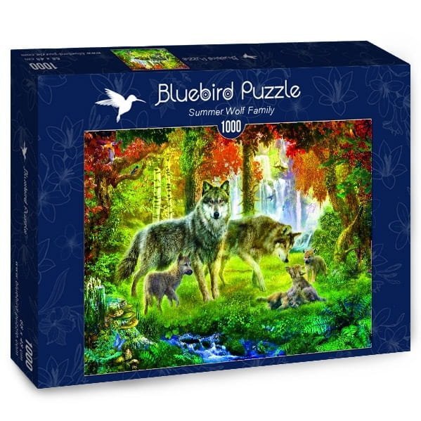 Puzzle 1000 Bluebird 70156 Rodzina Wilków Latem