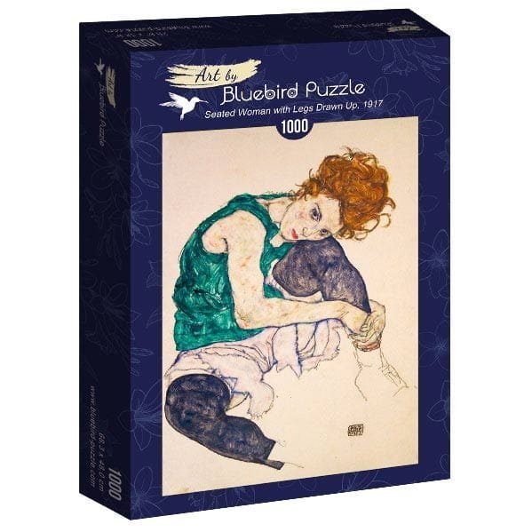 Puzzle 1000 Bluebird 60092 Egon Schiele - Siedząca Kobieta z Wyciągniętymi Nogami - 1917