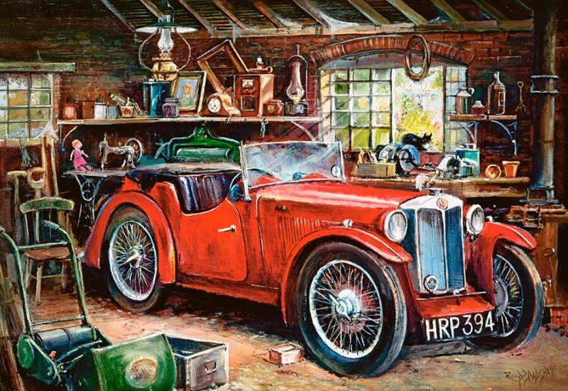 Puzzle 1000 Castorland C-104574 Vintage Garaż