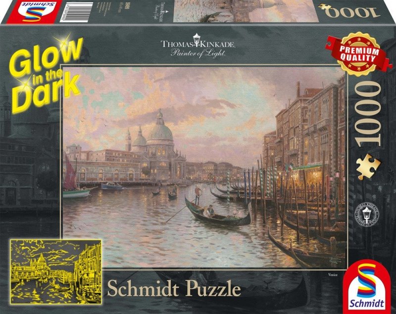 Puzzle 1000 Schmidt 59499 Thomas Kinkade - Ulice Wenecji (Świecą w ciemności)