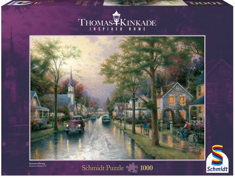 Puzzle 1000 Schmidt 58441 Thomas Kinkade - Poranek w Rodzinnym Mieście