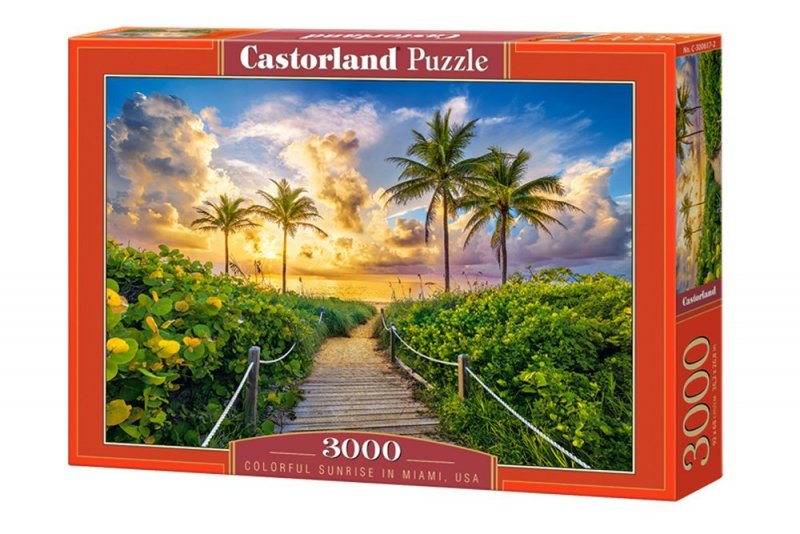 Puzzle 3000 Castorland C-300617 Wschód Słońca w Miami - USA