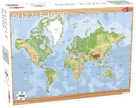 Puzzle 1000 Tactic 58263 Mapa Świata