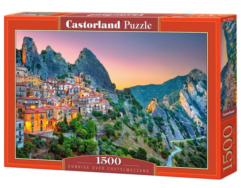 Puzzle 1500 Castorland C-151912 Wschód słońca nad Castelmezzano - Włochy