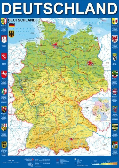Puzzle 1000 Schmidt 58287 Mapa Niemiec