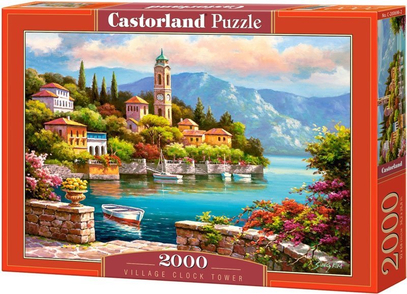 Puzzle 2000 Castorland C-200696 Wieża Zegarowa Village
