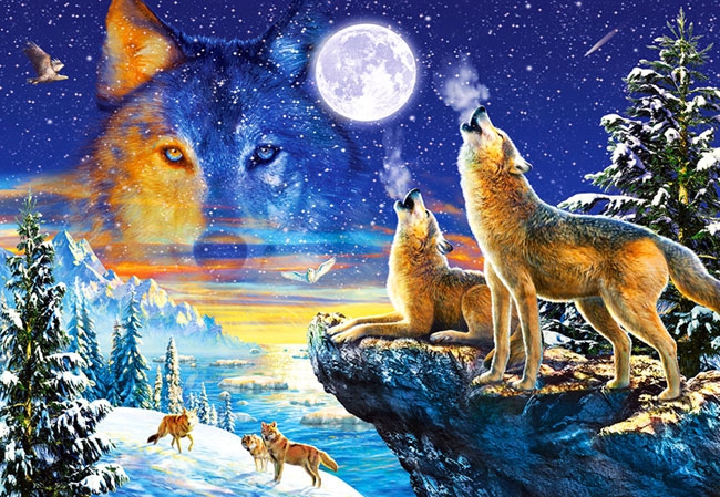 Puzzle 1000 Castorland C-103317 Wilki - Howling Wolves