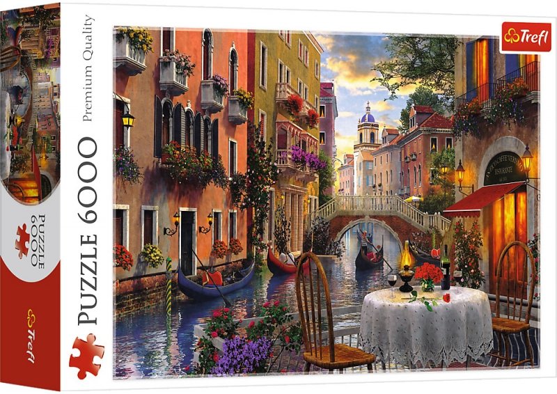 Puzzle 6000 Trefl 65003 Wenecja - Romantyczna Kolacja