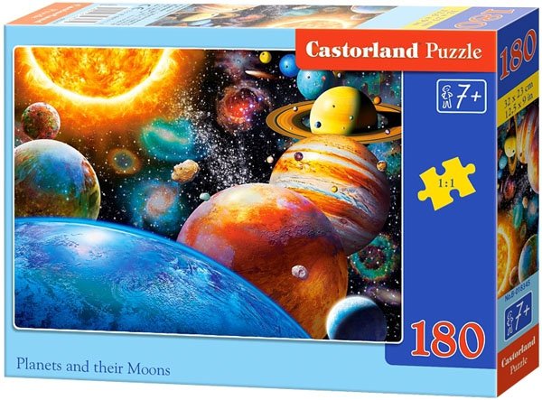 Puzzle 180 Castorland B-018345 Planety i ich Księżyce