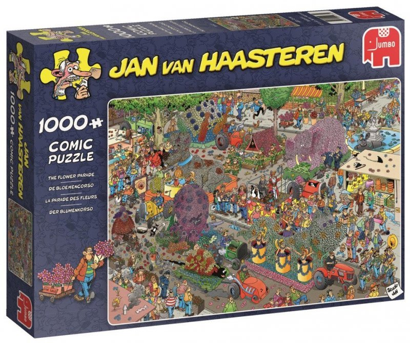 Puzzle 1000 Jumbo 19071 Jan Van Haasteren - Parada Kwiatów