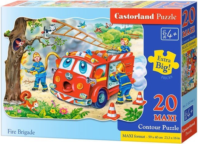 Puzzle 20 Maxi Castorland C-02146 Wóz Strażacki - Straż Pożarna
