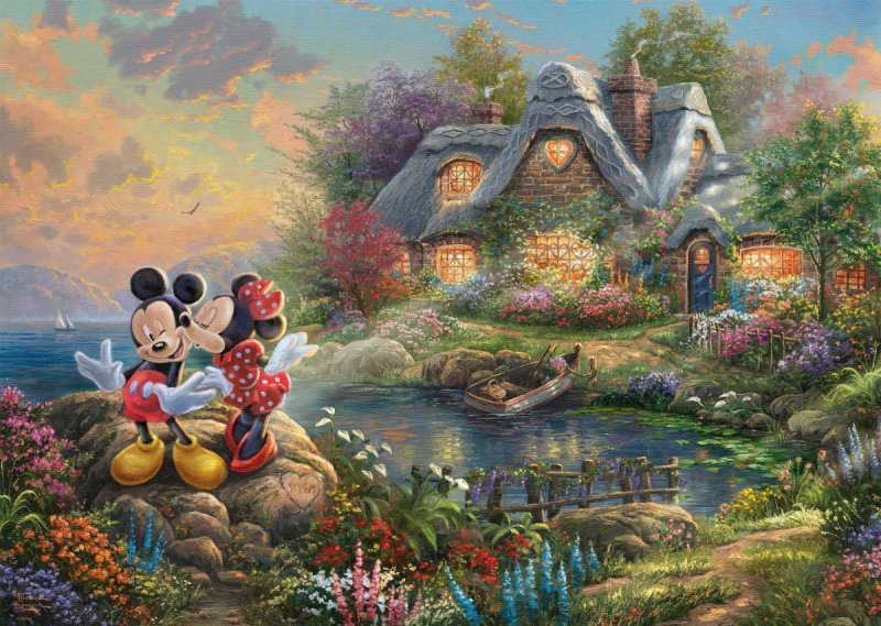 Puzzle 1000 Schmidt 59639 Thomas Kinkade - Myszka Miki i Minnie - Disney